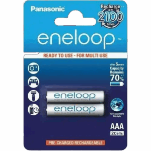 باكيت2 بطاريAAA_800mA_ Panasonicـ1.2V- قابله لاعاده الشحن_اصليه